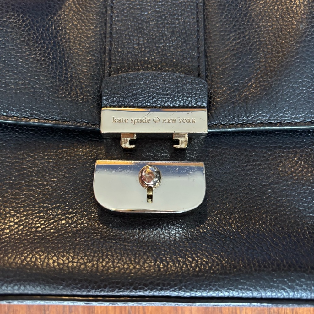 Kate Spade New York Milna Lovett Street Black Leather Crossbody Bag - Picture 5 of 14